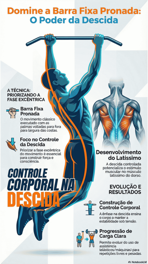 Barra fixa pronada para dorsais