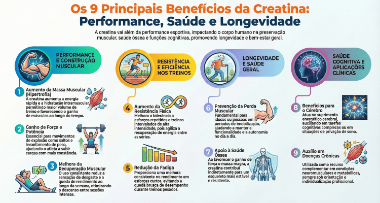 9 principais benefícios da creatina