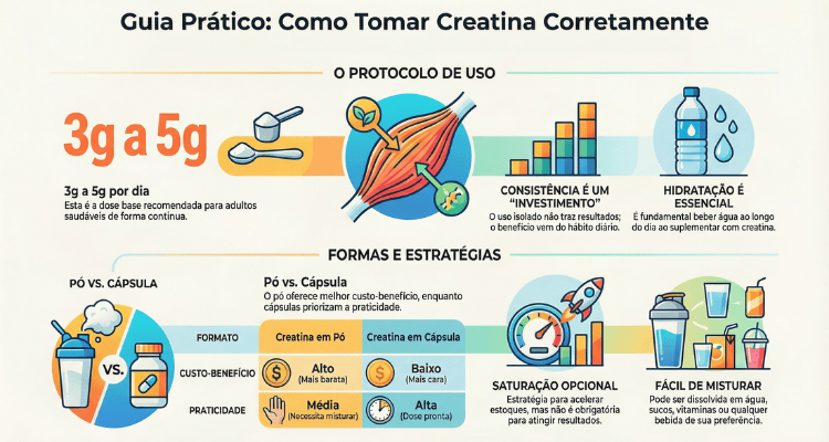 Como tomar creatina corretamente?