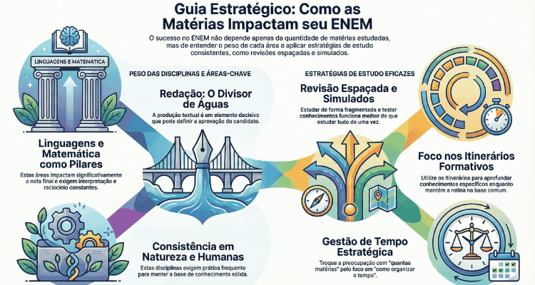 Como as matérias impactam no vestibular e no Enem?