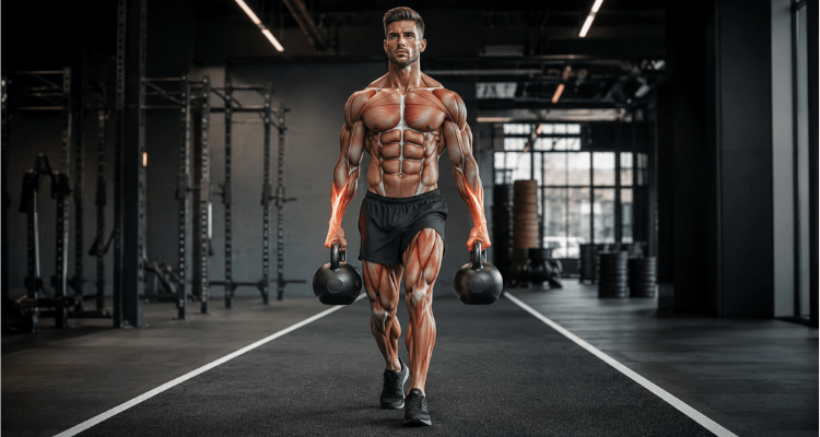 Farmers Carry — 200 metros