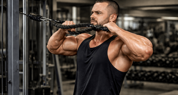 Face pull para trapézio médio e posterior